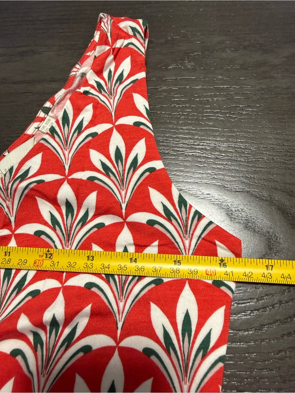 Boden Red White Print Faux Wrap V-Neckline Sleeveless Jersey Dress Size 6R - Picture 6 of 11